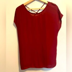 Loft Elegant Burgundy Women's Top NWT